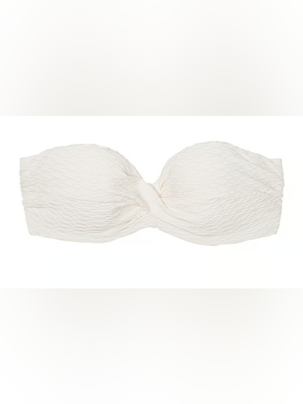 38D 38DD VS Swim Bandeau PushUp Bikini Top White Fishnet
